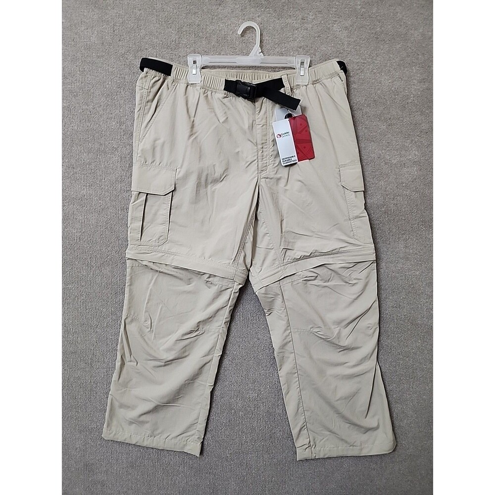 Gander Mountain Guide Series Cargo Convertible Pants Men XLx27 Beige NEW